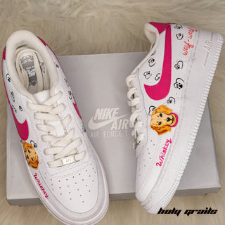 Custom Air Force 1 x Dog Mom - Pet Themed Hand Painted Sneaker - Top & Side with Box