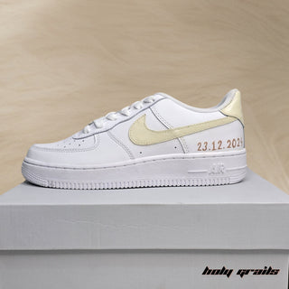 Custom Air Force 1 x Lace & Love Hand Painted Sneaker - Inner Side