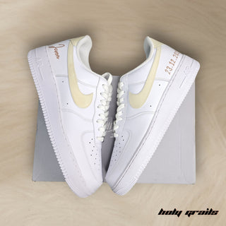 Custom Air Force 1 x Lace & Love Hand Painted Sneaker - Outer Sides