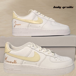 Custom Air Force 1 x Lace & Love Hand Painted Sneaker - Outer Sides with Box Close