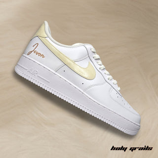 Custom Air Force 1 x Lace & Love Hand Painted Sneaker - Side 1