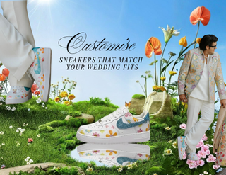 Customize Sneakers That Match Your Wedding Fits - Desktop Banner