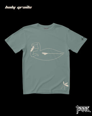 'Dappled Light - 2' Grey Tee HG x Paas Collective - Front