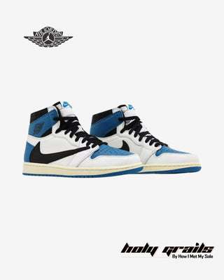 Fragment Design x Travis Scott x Nike Air Jordan 1 Retro High Sneakers - Front