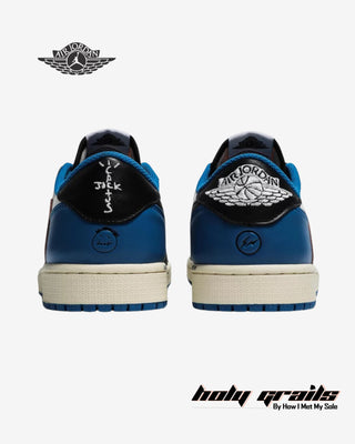 Fragment Design x Travis Scott x Nike Air Jordan 1 Retro Low Sneakers - Back