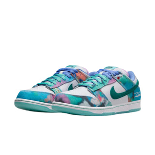 Futura Laboratories x Nike Dunk Low SB 'Bleached Aqua' Sneakers - Front