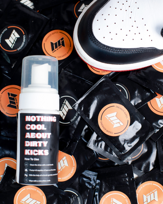 Grails Shield Wipes - Sneaker Cleaning Wipes - Illustration with Sneaker Elixir - Sneaker Cleaning Foam Shampoo