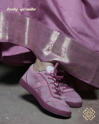'Gulistaan (गुलिस्तान)' Low Pink Sneaker HG x CHRN - In Feet Inner Side