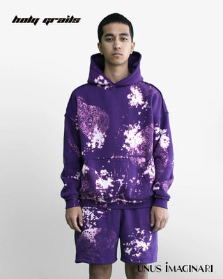 Guy In Streetwear Style 'Unpurpled' Purple 340 GSM 100% Cotton Oversize Hoodie HG x Unus Imaginari - Front