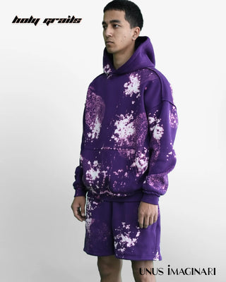 Guy In Streetwear Style 'Unpurpled' Purple 340 GSM 100% Cotton Oversize Hoodie HG x Unus Imaginari - Front Side