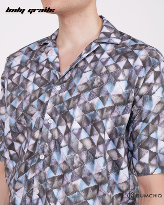 Guy in Streetwear Style 'Ethereal Canvas' Black Imported Fabric Shirt - Front Close Up