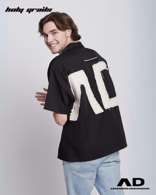 Guy in Streetwear Style 'The Editable' Black 250 GSM Luxury Cotton Shirt - Back