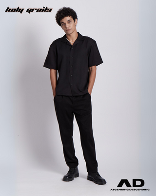 Guy in Streetwear Style 'The Editable' Black 250 GSM Luxury Cotton Shirt - Front