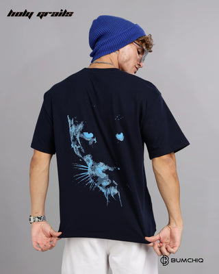 Guy in Street Style 'Big Dawgs' Black 240 GSM 100% Terry Cotton Screen Printed Oversize Graphic Tee HG x Bumchiq - Back