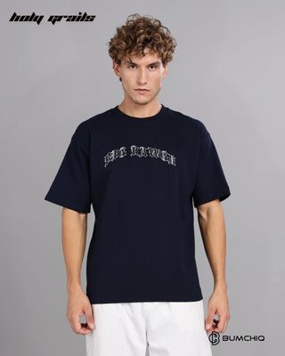 Guy in Street Style 'Big Dawgs' Black 240 GSM 100% Terry Cotton Screen Printed Oversize Graphic Tee HG x Bumchiq - Front