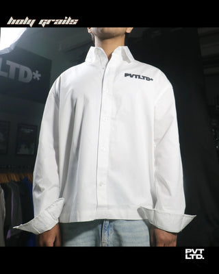 Guy in Street Style 'Classic White' Premium Cotton Boxy Fit Shirt HG x Pvt Ltd - Front