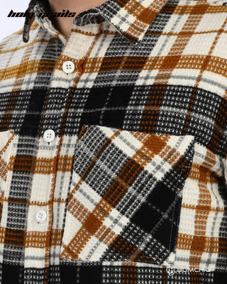 'Waffle Orange' Flannel Overshirt HG x Bumchiq