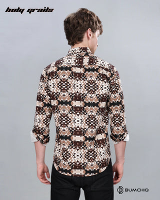 Guy in Streetwear 'Cream Abstractix' Full Sleeve 70% Cotton 30% Polyester Overshirt HG x Bumchiq - Back