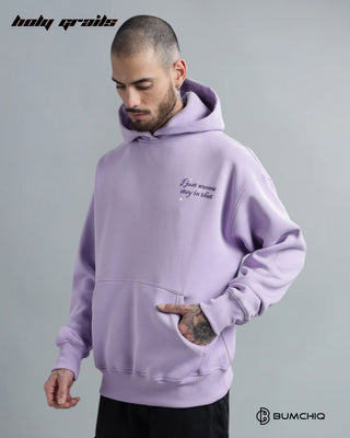 Guy in Streetwear 'Lavender Haze' Purple 350-370 GSM 100% Cotton Puff Print Oversize Hoodie HG x Bumchiq - Side 1