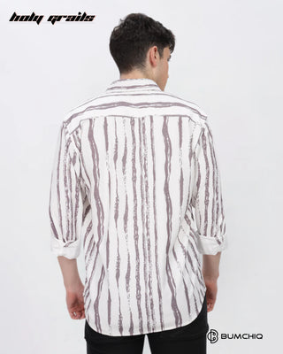 Guy in Streetwear 'Skin Line Abstract' 80% Cotton 20% Polyester Skin Fit Full Sleeve Shirt HG x Bumchiq - Back