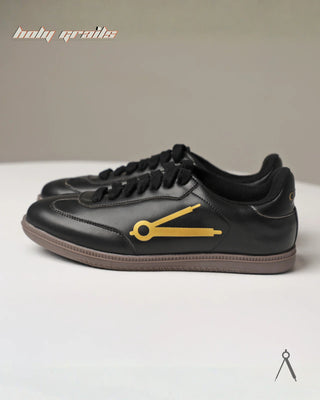 Hand Crafted 'Axis' Black Low Top Vegan Leather With Vegan Suede Sneaker HG x Cos Tan - Sides