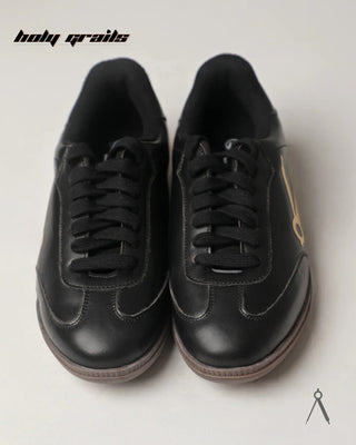 Hand Crafted 'Axis' Black Low Top Vegan Leather With Vegan Suede Sneaker HG x Cos Tan - Top