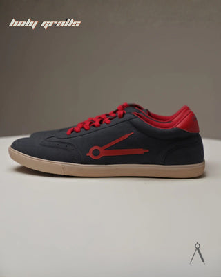 Hand Crafted 'Canopy' Deep Tide Black Low Top Textile-Based Suede Fabric With Plant-Based Vegan Leather Sneaker HG x Cos Tan - Public Side