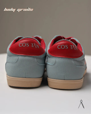 Hand Crafted 'Canopy' Morning Fog Sky Blue Low Top Textile-Based Suede Fabric Sneaker HG x Cos Tan - Back