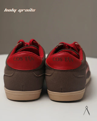 Hand Crafted 'Canopy' Sepia Brown Low Top Textile-Based Suede Fabric With Plant-Based Vegan Leather Sneaker HG x Cos Tan - Back