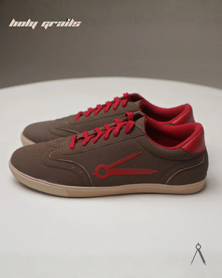 Hand Crafted 'Canopy' Sepia Brown Low Top Textile-Based Suede Fabric With Plant-Based Vegan Leather Sneaker HG x Cos Tan - Sides