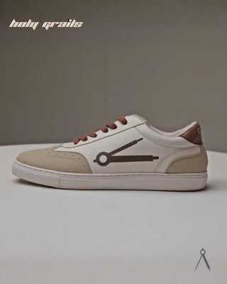 Hand Crafted 'GAT Brown Accent' Brown White Low Top Vegan & Suede Leather Sneaker HG x Cos Tan - Public Side