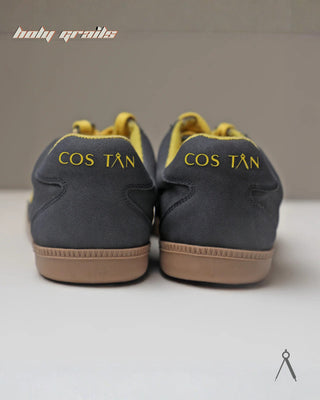 Hand Crafted 'Glow' Grey Deep Tide Low Top Full Textile Suede With Vegan Leather Sneaker HG x Cos Tan - Back