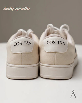 Hand Crafted 'Loom' Ivory White Low Top Premium Cotton Canvas Sneaker HG x Cos Tan - Back