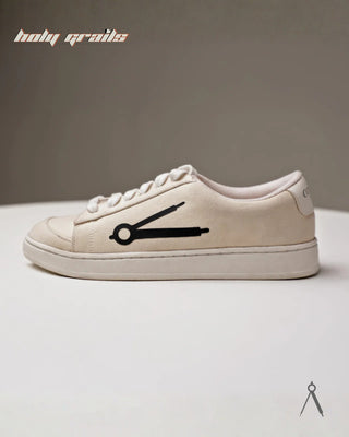 Hand Crafted 'Loom' Ivory White Low Top Premium Cotton Canvas Sneaker HG x Cos Tan - Public Side