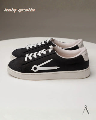 Hand Crafted 'Loom' Onyx Black Low Top Premium Cotton Canvas Sneaker HG x Cos Tan - Sides