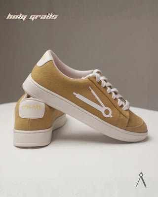 Hand Crafted 'Loom' Yellow Desert Sand Low Top Premium Cotton Canvas Sneaker HG x Cos Tan - Side & Back