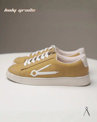 Hand Crafted 'Loom' Yellow Desert Sand Low Top Premium Cotton Canvas Sneaker HG x Cos Tan - Sides