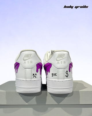 Hand Painted Custom Air Force 1 x Boldly Unstable Sneakers - Back