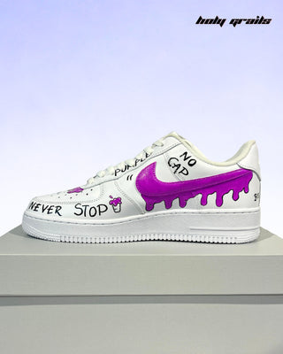 Hand Painted Custom Air Force 1 x Boldly Unstable Sneakers - Inner Side 1