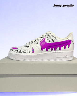 Hand Painted Custom Air Force 1 x Boldly Unstable Sneakers - Outer Side 1