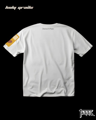 'Holiday Recall Boarding Pass' White Tee HG x Paas Collective - Back