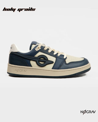 Homegrown 'Afterwave' Navy & Cream Premium PU Upper, Cushioned Footbed, Eva Midsole & Rubber Outsole Lightweight Sneaker HG x NoGrav - Side