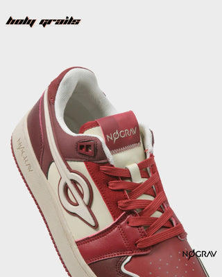 Homegrown 'Anardana' Red Toned & Cream Premium PU Upper, Cushioned Footbed, Eva Midsole & Rubber Outsole Lightweight Sneaker HG x NoGrav - Side Close Up