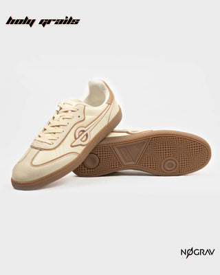 Homegrown 'Cheesecake' Cream Premium PU Upper, Cushioned Footbed, Eva Midsole & Rubber Outsole Lightweight Sneaker HG x NoGrav - Side  & Outsole
