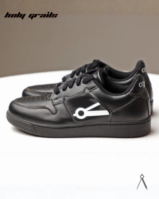 Homegrown 'Low Ball Signature' Black Low Top 100% Vegan Leather Sneaker HG x Cos Tan - Sides