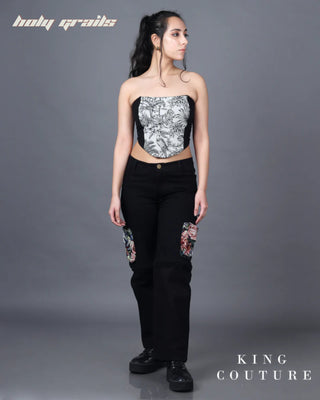 'Jungle Jacquard Corset' HG x King Couture - Front Full