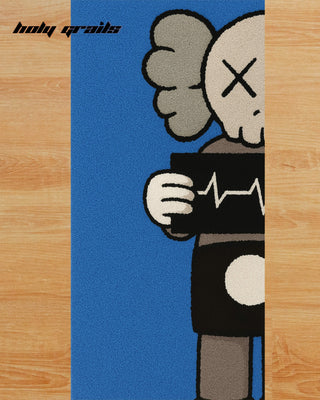 KAWS Pulse Tufted Rug On Floor Close