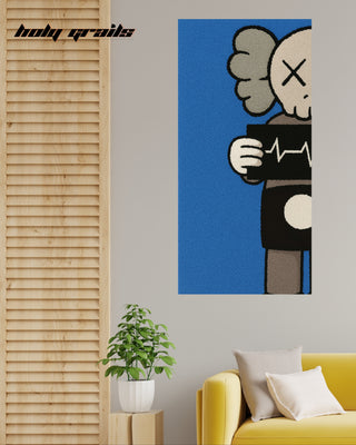 KAWS Pulse Tufted Rug On Wall
