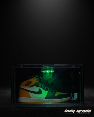 Lit Holy Chamber - Led Sneaker Crate - Front Green Light