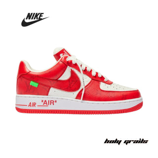 Louis Vuitton x Nike Air Force 1 Low 'White Comet Red' Sneakers - Side 1